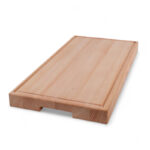 B-60040HSO | Skärbräda med handtag och spår i oljad bok – 600x300x40mm