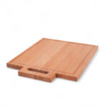 B-255HSO | Bräda i bok med handtag och spår, oljad – 450x240x21mm