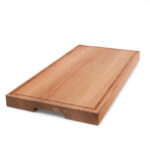 EK-60040HSO | Skärbräda med handtag och spår i oljad ek – 600x300x40mm